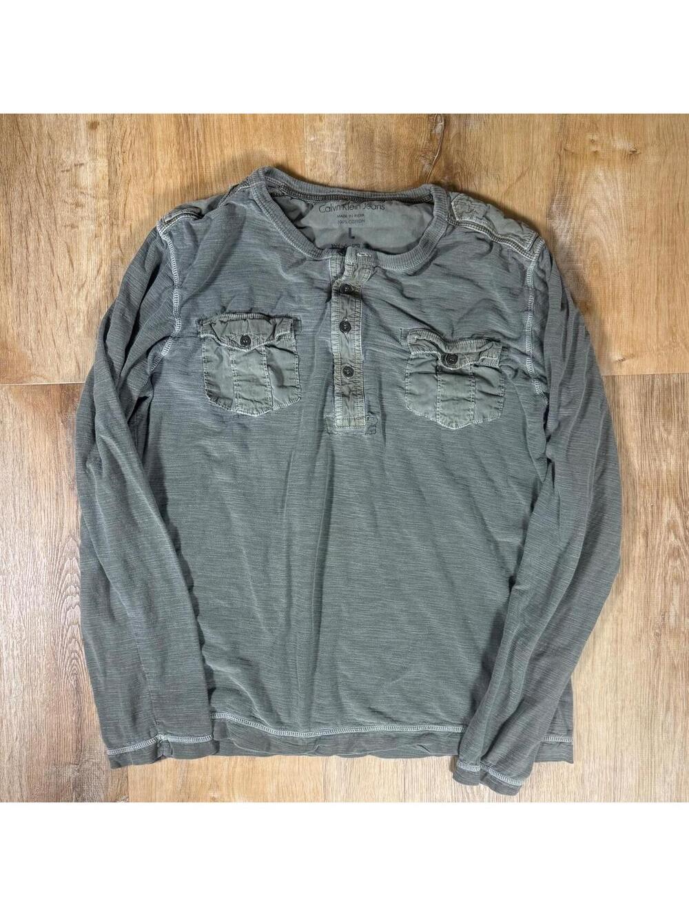 Y2K Calvin Klein cotton long sleeve shirt